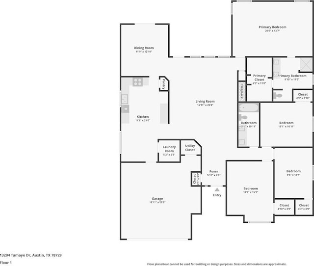 13204 Tamayo Dr, Austin, TX 78729 - home floor plan
