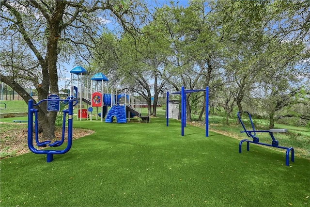 4908 Canyon Ranch Trl, Spicewood, TX 78669 - community play area featuring a yard