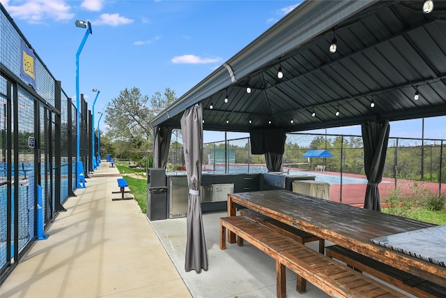 4908 Canyon Ranch Trl, Spicewood, TX 78669 - view of patio featuring a gazebo