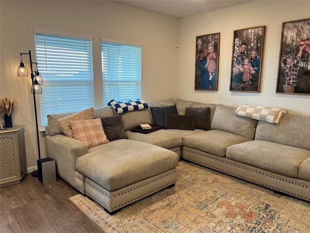 248 Lone Cedar Rd, Marble Falls, TX 78654 - living room with wood finished floors and plenty of natural light