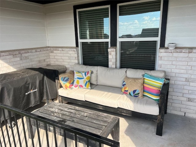 248 Lone Cedar Rd, Marble Falls, TX 78654 - view of patio / terrace with an outdoor living space