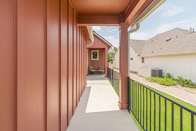 305 Dashing Sycamore St, San Marcos, TX 78666 - view of patio with a balcony and central AC unit