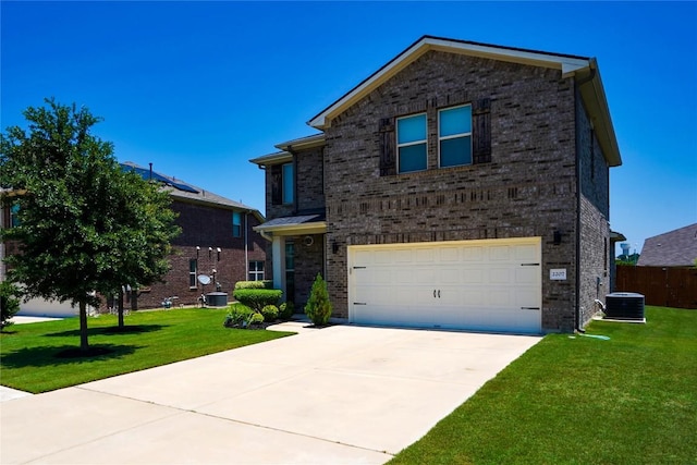 2207 Land Grant Way, Round Rock, TX 78664 - view of front of property with brick siding, concrete driveway, and a garage