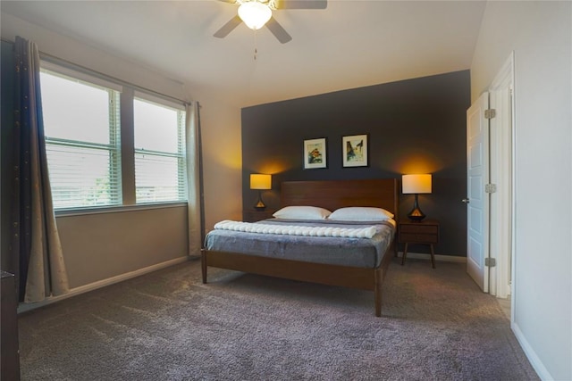 2207 Land Grant Way, Round Rock, TX 78664 - carpeted bedroom with baseboards and ceiling fan