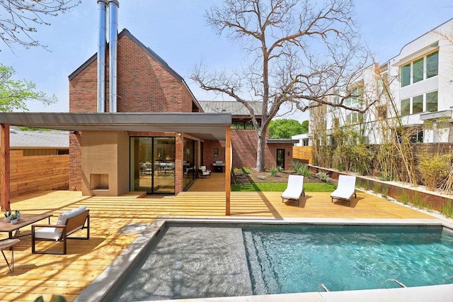 1601 Woodlawn Blvd, Austin, TX 78703 - view of swimming pool with a deck and a fenced backyard