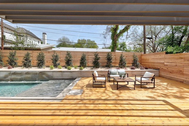 1601 Woodlawn Blvd, Austin, TX 78703 - fenced backyard with a deck and an outdoor living space