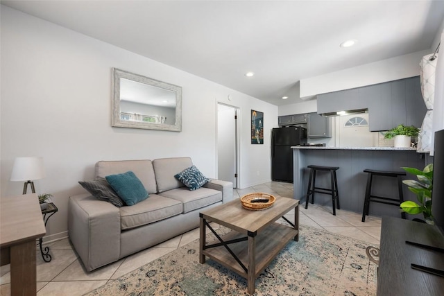 1715 Bluebonnet Ln, Austin, TX 78704 - living room with light tile patterned floors and recessed lighting