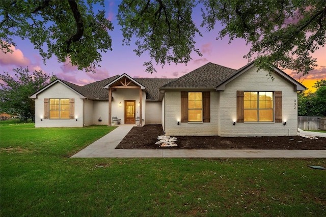 332 Claremont Dr, Belton, TX 76513 - view of front of property featuring a yard and brick siding