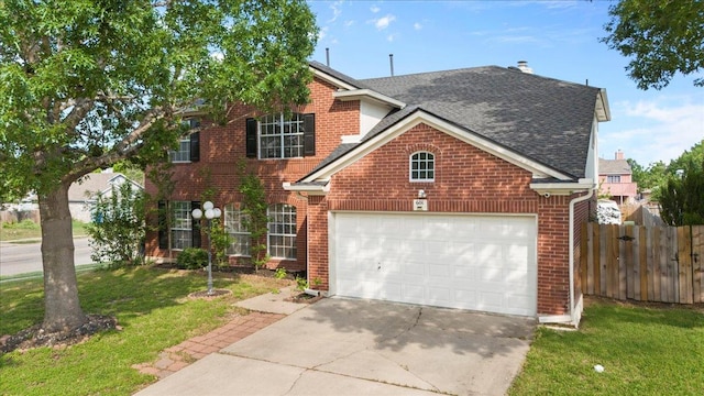 601 Wagon Wheel Trl, Pflugerville, TX 78660 - view of front of home featuring brick siding, concrete driveway, a garage, and roof with shingles