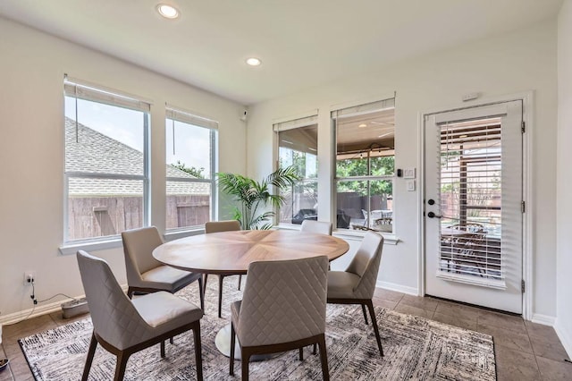 4349 Green Tree Dr, Round Rock, TX 78665 - dining area featuring healthy amount of natural light, baseboards, and recessed lighting