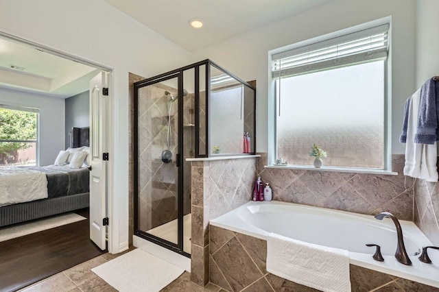 4349 Green Tree Dr, Round Rock, TX 78665 - ensuite bathroom featuring a bath and a stall shower
