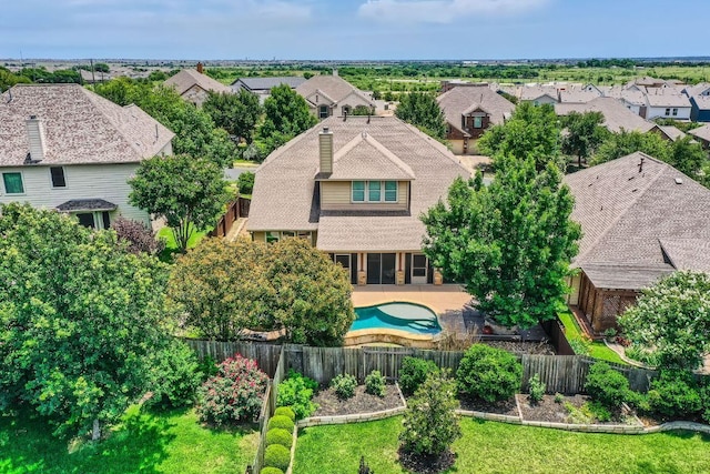 4349 Green Tree Dr, Round Rock, TX 78665 - aerial view of residential area with a pool area