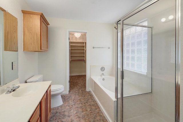 700 Horizon Trl, Cedar Park, TX 78613 - full bath with vanity, a stall shower, a bath, and a spacious closet