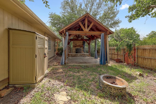 700 Horizon Trl, Cedar Park, TX 78613 - fenced backyard featuring a gazebo and a patio area