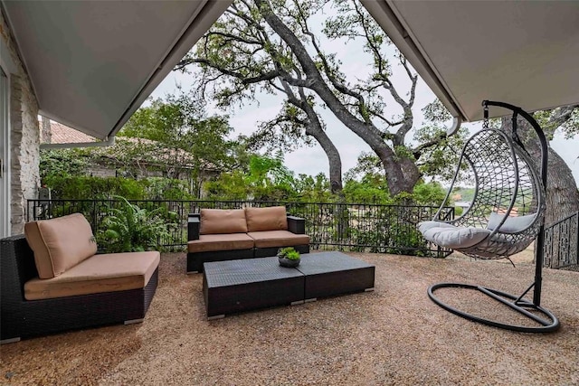 928 Porpoise St, Lakeway, TX 78734 - view of patio featuring an outdoor hangout area and a balcony