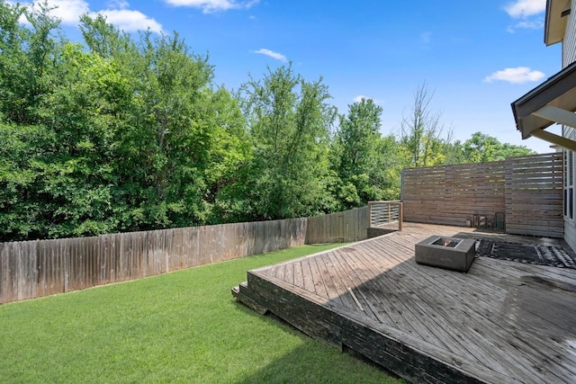 13501 Metric Blvd Unit 22, Austin, TX 78727 - view of yard with a wooden deck and a fire pit