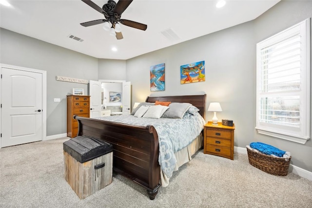 2628 Reunion Blvd, Austin, TX 78737 - bedroom with light colored carpet, multiple windows, baseboards, and recessed lighting