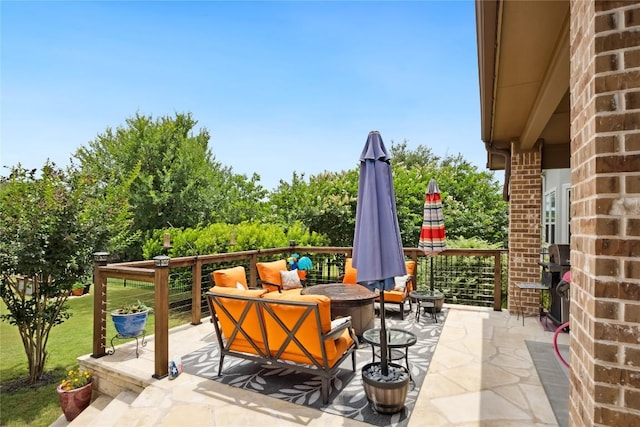 2628 Reunion Blvd, Austin, TX 78737 - view of patio with an outdoor living space and grilling area