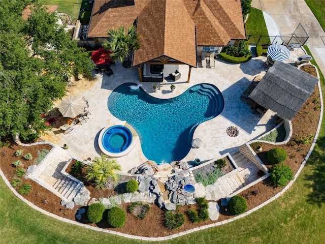 1020 Foothills Dr, Dripping Springs, TX 78620 - view of subject property with a pool