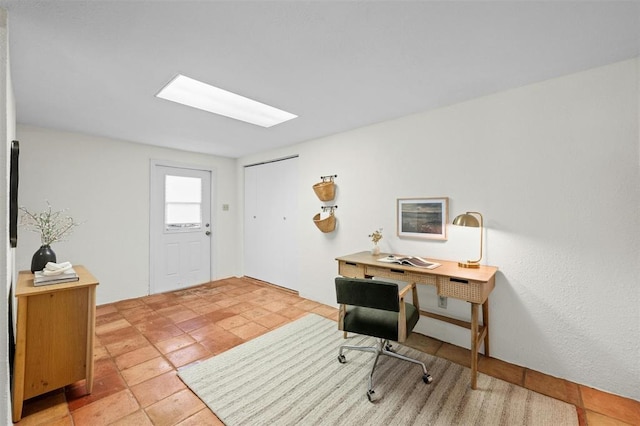 4610 S 1st St, Austin, TX 78745 - office area featuring a skylight