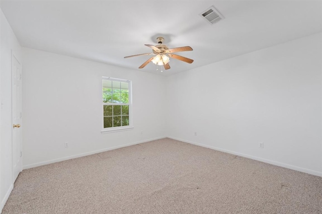 8281 Mountain Dr, Salado, TX 76571 - unfurnished room featuring a ceiling fan, baseboards, and carpet floors