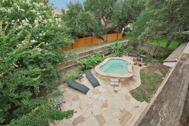 3822 Sky Ln, Round Rock, TX 78681 - view of swimming pool with a fenced backyard and a patio area