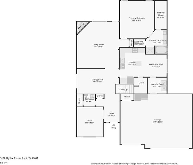 3822 Sky Ln, Round Rock, TX 78681 - property floor plan