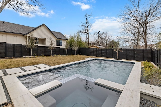 4303 Hank Ave, Austin, TX 78745 - view of swimming pool featuring a fenced backyard