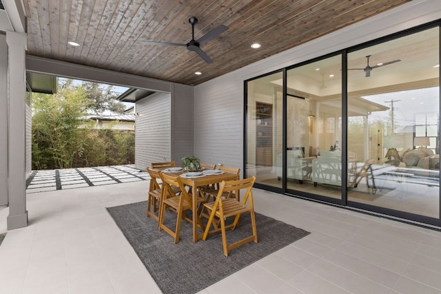 6505 Nasco, Austin, TX 78757 - view of patio featuring a ceiling fan and outdoor dining area