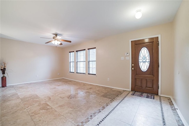 11228 Pickard Ln, Austin, TX 78748 - entryway with ceiling fan and baseboards