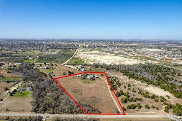 333 Spring Valley St, Hutto, TX 78634 - overview of rural landscape featuring property parcel outlined