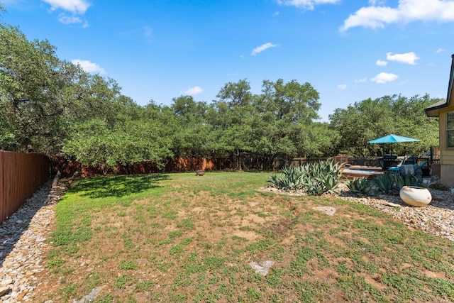 202 Dunkeld Dr, Spicewood, TX 78669 - view of yard featuring a swimming pool
