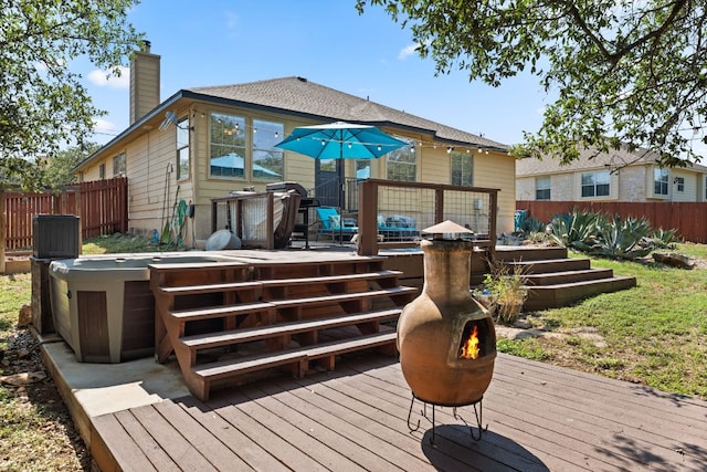 202 Dunkeld Dr, Spicewood, TX 78669 - view of deck