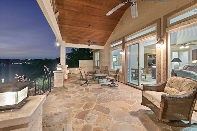 218 Duck Creek Ln, Georgetown, TX 78633 - view of patio featuring a ceiling fan