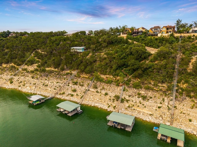 2804 Lohmans Ford Rd Unit B, Lago Vista, TX 78645 - aerial view of property and surrounding area with a nearby body of water