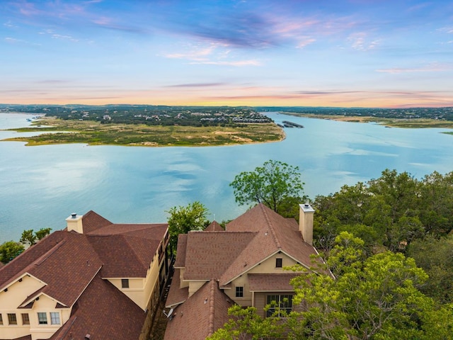 2804 Lohmans Ford Rd Unit B, Lago Vista, TX 78645 - aerial view at dusk of a water view