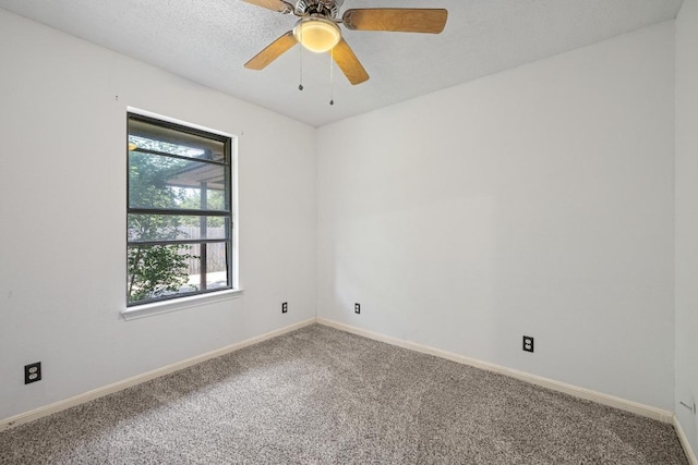 1008 Woodshadows Dr, Harker Heights, TX 76548 - carpeted spare room with baseboards and a ceiling fan