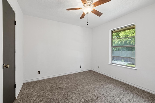1008 Woodshadows Dr, Harker Heights, TX 76548 - spare room with carpet flooring, a ceiling fan, and baseboards
