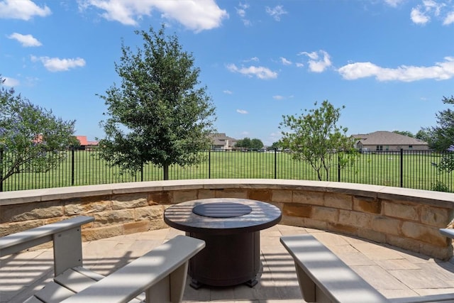 4937 Strada Dr, Round Rock, TX 78665 - view of patio / terrace featuring an outdoor fire pit