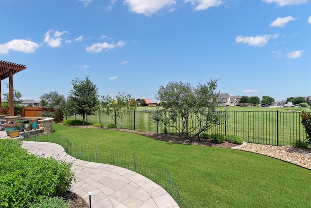 4937 Strada Dr, Round Rock, TX 78665 - view of yard with a pergola