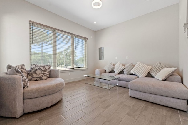 757 Canyon Bnd, Canyon Lake, TX 78133 - living area featuring light wood-type flooring and recessed lighting
