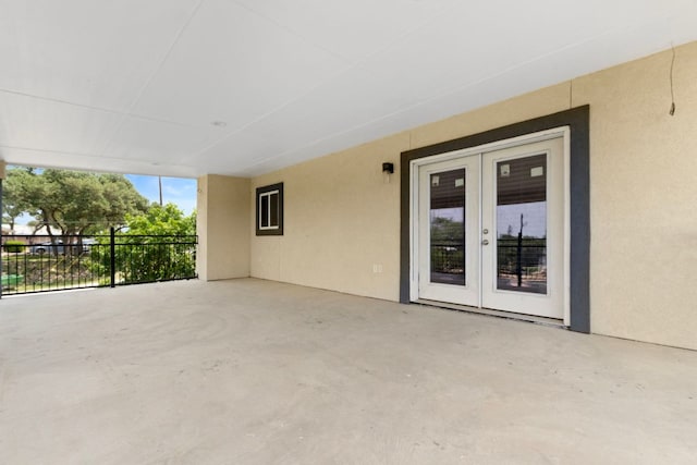757 Canyon Bnd, Canyon Lake, TX 78133 - view of patio with french doors and an attached carport