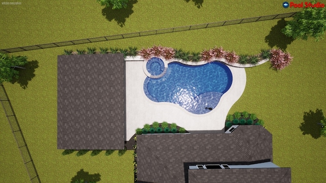 307 Ansley Cv, Lakeway, TX 78738 - drone / aerial view of a pool