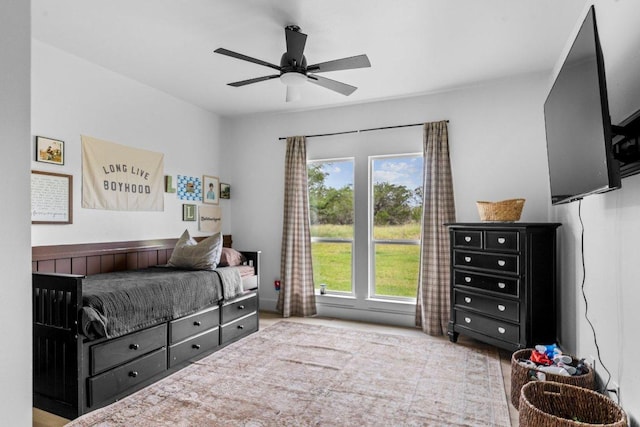 150 Wandering Oak Cir, Burnet, TX 78611 - bedroom featuring a ceiling fan