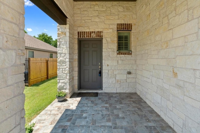 529 Cinnamon Teal Ln, Leander, TX 78641 - property entrance featuring stone siding