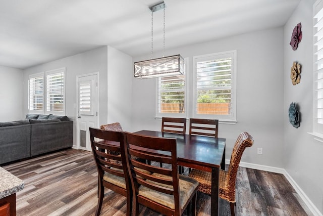 529 Cinnamon Teal Ln, Leander, TX 78641 - dining room with wood finished floors and baseboards