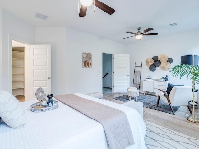 1108 Floradale Dr, Austin, TX 78753 - bedroom featuring light wood-type flooring and ceiling fan