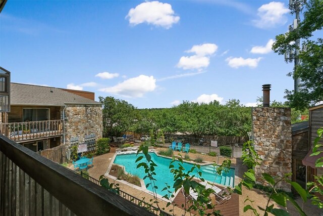 6903 Deatonhill Dr Unit 15, Austin, TX 78745 - view of swimming pool with a patio area