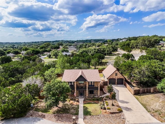 20502 Greeley Cv, Lago Vista, TX 78645 - view from above of property with a tree filled landscape