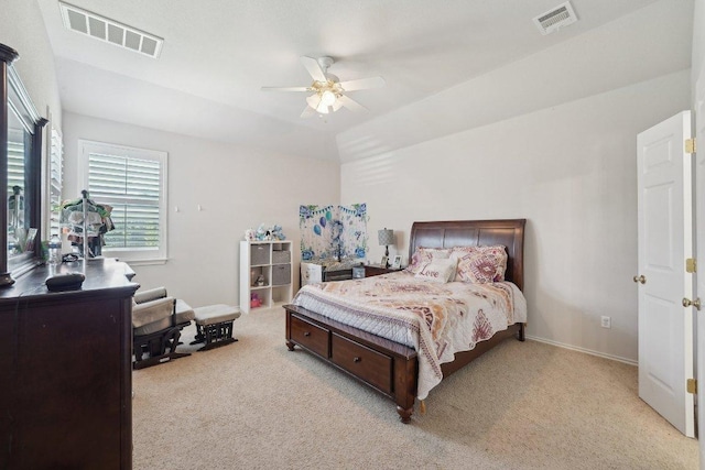 4013 Veiled Falls Dr, Pflugerville, TX 78660 - bedroom featuring light colored carpet and ceiling fan